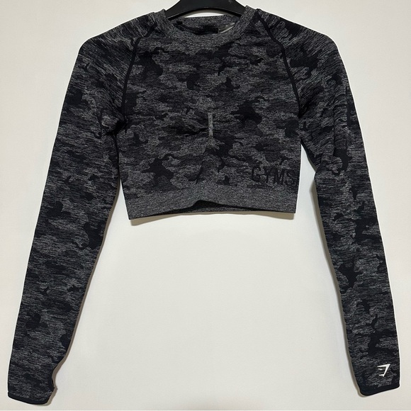 Gymshark Adapt Camo Seamless Crop Top Medium - Picture 3 of 7